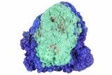 Sparkling Azurite and Malachite Crystal Cluster - Morocco #73424-1